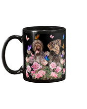 Load image into Gallery viewer, German Wirehaired Pointer With Peonies Gift For Dog Lovers Mug
