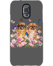Load image into Gallery viewer, Pekingese With Peonies Gift For Dog Lovers Phone case
