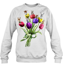 Load image into Gallery viewer, Vintage Funny Donkey With Tulip Trending For Donkey Lovers Sweatshirt
