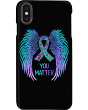 Load image into Gallery viewer, You Matter Ribbon Awareness With Angel Wings Phone case
