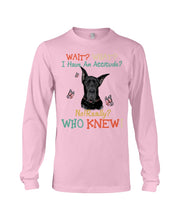 Load image into Gallery viewer, Black Great Dane Attitude Really Gift For Dog Lovers Unisex Long Sleeve

