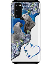 Load image into Gallery viewer, Magical Gray Couple African Parrot Gift For Bird Lovers Phone case
