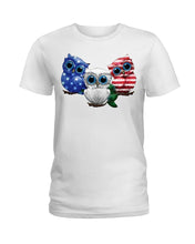 Load image into Gallery viewer, Lovely Phone Case Three Owl With US Flag Gift For Owl Lovers Ladies Tee
