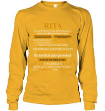 Load image into Gallery viewer, Rita Custom Name Gift A Warrior's Mentality With A Poet's Soul Unisex Long Sleeve
