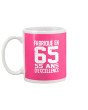 Load image into Gallery viewer, Fabrique En 66 55 Ans D’Excellence Custom Design Gift For Friends Mug

