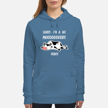Load image into Gallery viewer, Sorry I'm A Bit Mooooody Today Gift For Cow Lovers Hoodie

