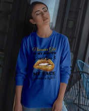 Load image into Gallery viewer, Birthday Gift For November Girl If My Mouth Doesn't Say It My Face Definitely Unisex Long Sleeve
