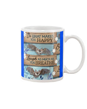 Load image into Gallery viewer, Do What Makes You Happy With Bats Gift For Girls Mug
