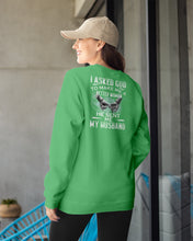Load image into Gallery viewer, Gift For Wife I Asked God To Make Me A Better Woman Sweatshirt
