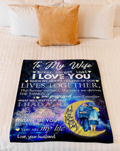 Load image into Gallery viewer, Galaxy Husband Gift For Wife Love You To The Moon And Back Fleece Blanket
