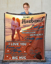 Load image into Gallery viewer, Gift For Husband Sea Turtle On Beach You Make Me A Better Person Fleece Blanket
