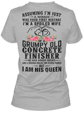 Load image into Gallery viewer, A Spoiled Wife Of Grumpy Old Concrete Finisher Trending For Personalized  Sport Gift Ladies Tee
