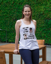 Load image into Gallery viewer, I See Every Morning Is A Schnauzer Who Loves Me Ladies Flowy Tank
