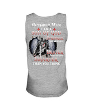 Load image into Gallery viewer, October Man Son Of God Birthday Meaningful Gift For Men Unisex Tank Top
