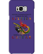 Load image into Gallery viewer, Never Underestimate A 60 Year Old Man Can Play A Guitar Phone case
