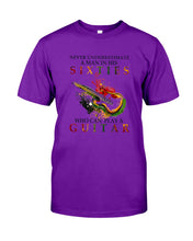 Load image into Gallery viewer, Never Underestimate A 60 Year Old Man Can Play A Guitar Guys Tee
