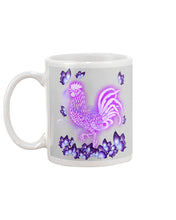Load image into Gallery viewer, Chicken Purple Butterflies Gift For Chicken Lovers Mug
