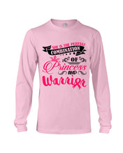 Load image into Gallery viewer, Princess And Warrior Breast Cancer Awareness  Special Custom Design Unisex Long Sleeve
