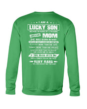 Load image into Gallery viewer, Gift For Lucky Son May Mom Loves Me So Much Sweatshirt
