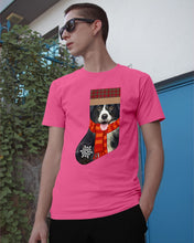 Load image into Gallery viewer, Santa Border Collie In Stock Gift For Dog Lovers Guys Tee
