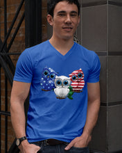 Load image into Gallery viewer, Lovely Phone Case Three Owl With US Flag Gift For Owl Lovers Guys V-Neck
