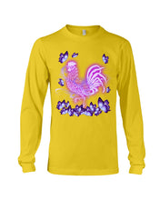 Load image into Gallery viewer, Chicken Purple Butterflies Gift For Chicken Lovers Unisex Long Sleeve
