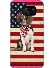 Load image into Gallery viewer, Lovely Phone Case With US Flag Gift For Spaniel Lovers Phone case
