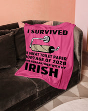 Load image into Gallery viewer, Toilet Paper Shortage Of 2020 Being Quarantined With My   Irish  Personalized Nation Fleece Blanket
