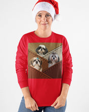 Load image into Gallery viewer, Three Cute Shih Tzu In Bag Gift For Dog Lovers Unisex Long Sleeve

