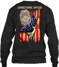 Load image into Gallery viewer, Correctional Officer America Flag  Special Custom Design Unisex Long Sleeve
