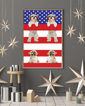 Load image into Gallery viewer, America USA FLag In My Heart Shih Tzu Gift For Dog Lovers Vertical Poster
