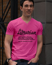 Load image into Gallery viewer, Librarian Keeper Of Books Guardian Of Knowledge Custom Gift For Librarian Guys V-Neck

