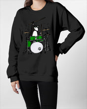 Load image into Gallery viewer, Funny Cat Playing Drums Great Gift For Cat Lovers Sweatshirt
