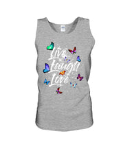 Load image into Gallery viewer, Butterfly Live Laugh Love Gift For Lover Unisex Tank Top
