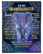 Load image into Gallery viewer, Gift For Granddaughter Hope Love And Light Fleece Blanket
