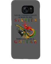 Load image into Gallery viewer, Never Underestimate A 60 Year Old Man Can Play A Guitar Phone case
