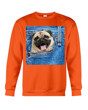 Load image into Gallery viewer, baby Pug In Denim Pocket Gift For Dog Lovers Sweatshirt
