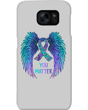 Load image into Gallery viewer, You Matter Ribbon Awareness With Angel Wings Phone case
