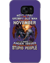 Load image into Gallery viewer, Walk Away I Am A Grumpy Old Man Who Was Born In November Birthday Gift Phone case
