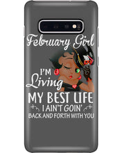 Load image into Gallery viewer, Betty Boop February Girl Living My Best Life Birthday Meaningful Gift Phone case
