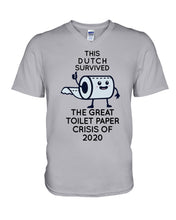 Load image into Gallery viewer, Dutch Survived The Great Toilet Paper Crisis Of 2020 For Personalized Nation Gift Guys V-Neck
