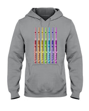 Load image into Gallery viewer, Seven Flute Rainbow Design Gift For Flute Lovers Hoodie

