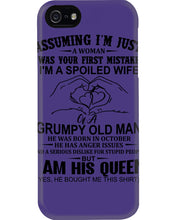 Load image into Gallery viewer, A Spoiled Wife Of An October Grumpy Old Man Birthday Meaningful Gift Phone case
