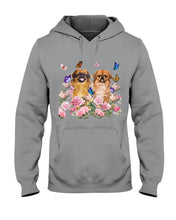 Load image into Gallery viewer, Pekingese With Peonies Gift For Dog Lovers Hoodie
