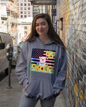 Load image into Gallery viewer, Pig America Flag Sunflower Special Custom Design Hoodie
