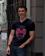 Load image into Gallery viewer, You Taught Me Many Things In Life Custom Name Gift For Son Name Michael Guys V-Neck
