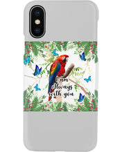 Load image into Gallery viewer, Scarlet Macaw With Butterflies I Am Always With You Gift For Lover Phone case
