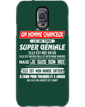 Load image into Gallery viewer, Je Suis Un Homme Chanceux J'ai Line Femme Custom Design Je Suis Son Roi Phone case
