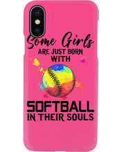 Load image into Gallery viewer, Some Girl Are Just With Softball In Their Souls Gift For Softball Lovers Phone case
