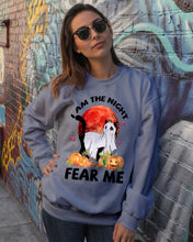 Load image into Gallery viewer, I Am The Night Fear Me Ghost Cat Gift For Cat Lovers Sweatshirt
